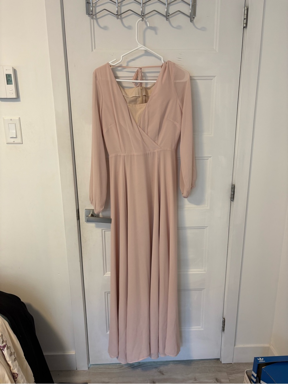 Yumi Kim Dusty Blush Long-Sleeve Wrap Maxi Dress